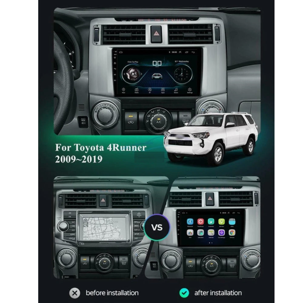 For Toyota 4 runner 2009-2019 Car Stereo Radio Apple Carplay Android 15.0 GPS Navi