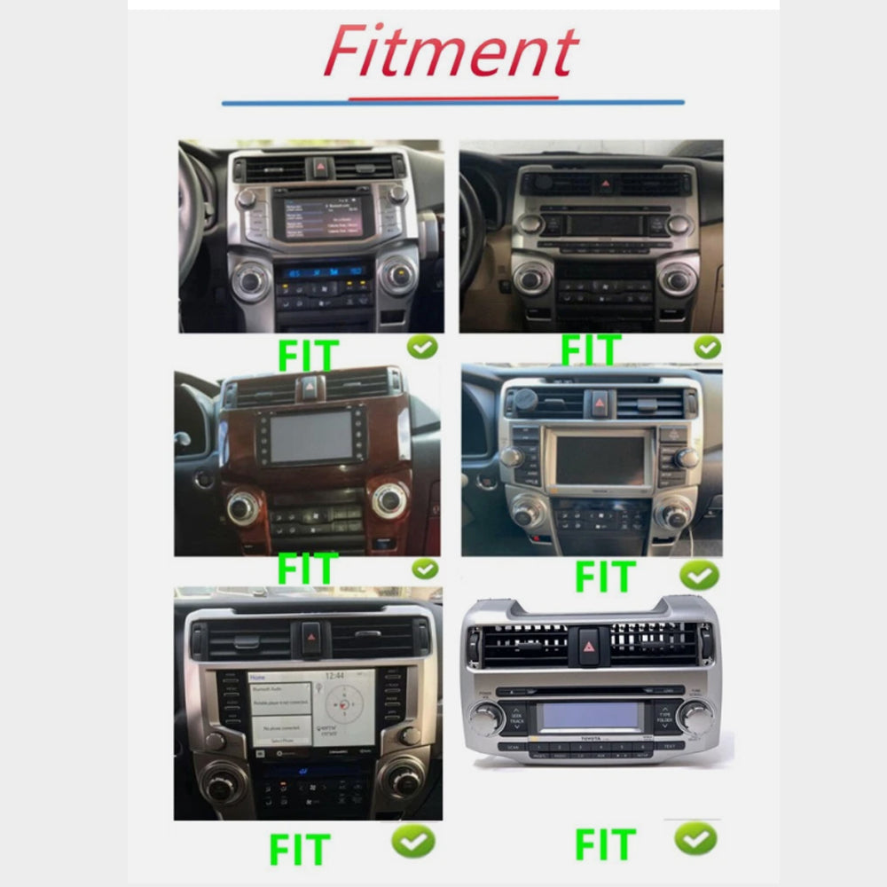 GPS For Toyota 4Runner 2010-23 2Din Car Radio 9" Stereo Navigator Apple Carplay