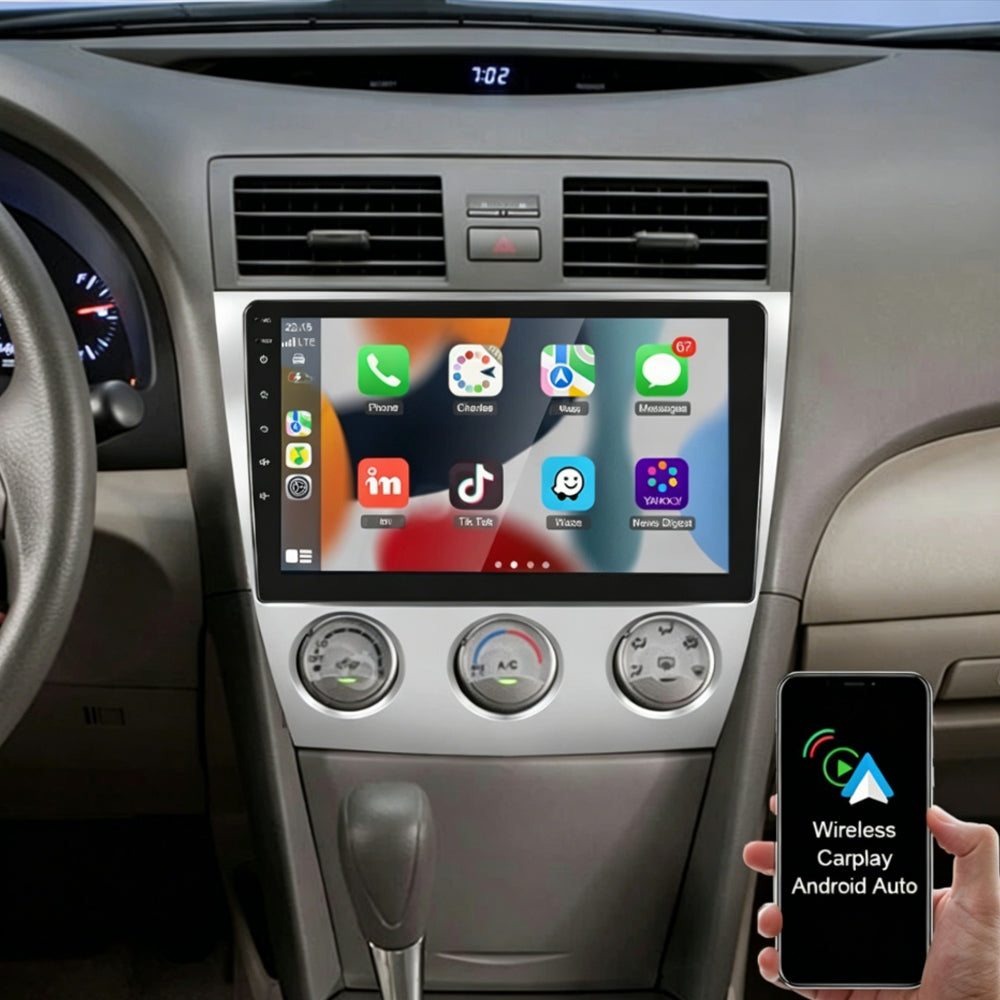 2Din Car Radio 9" Stereo Apple Carplay GPS Navi For Toyota Camry 2006-2011