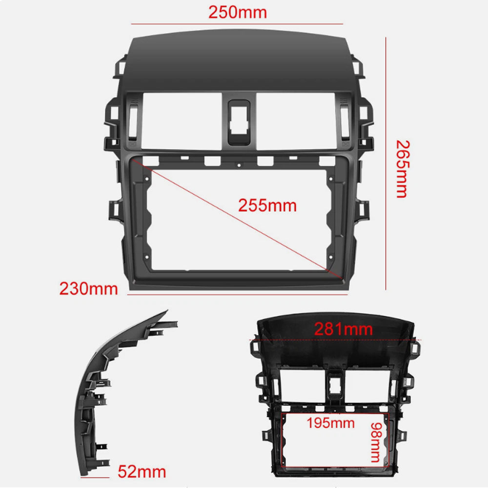 GPS For Toyota 2009-2013 Corolla 2Din Car Radio 9" Stereo Apple Carplay