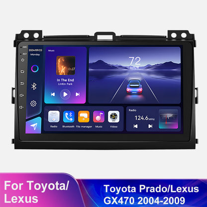 GPS Navigator 2Din Car Radio Apple Carplay 9" For Toyota 2003-2009 4Runner Audio