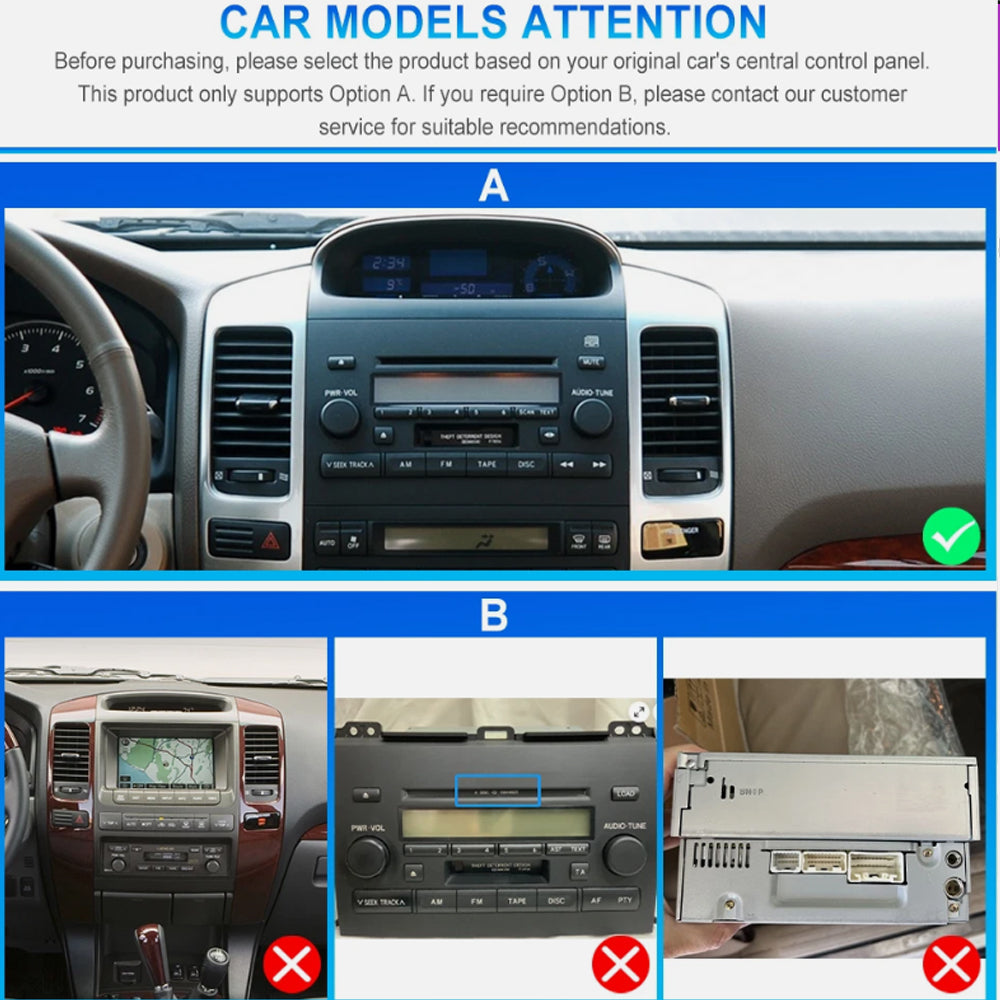 GPS Navigator 2Din Car Radio Apple Carplay 9" For Toyota 2003-2009 4Runner Audio