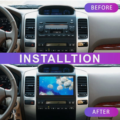 GPS Navigator 2Din Car Radio Apple Carplay 9" For Toyota 2003-2009 4Runner Audio