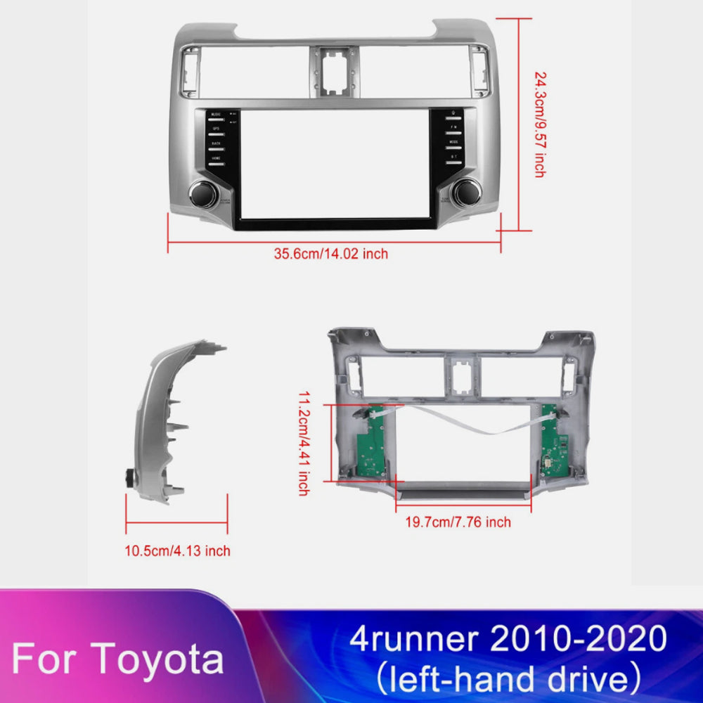 GPS For Toyota 4Runner 2010-23 2Din Car Radio 9" Stereo Navigator Apple Carplay