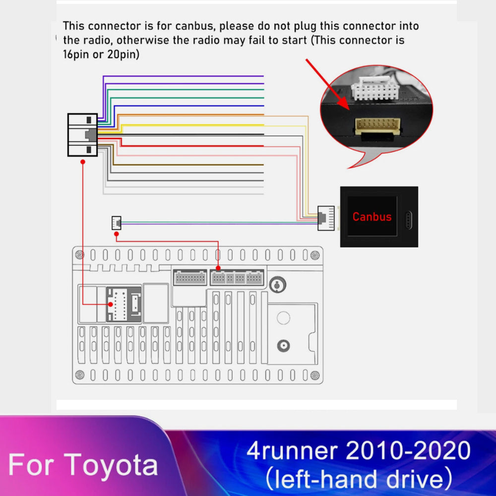 GPS For Toyota 4Runner 2010-23 2Din Car Radio 9" Stereo Navigator Apple Carplay
