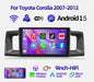 2Din Car Radio 9" Stereo Apple Carplay GPS Navigato For Toyota 2007-2012 Corolla