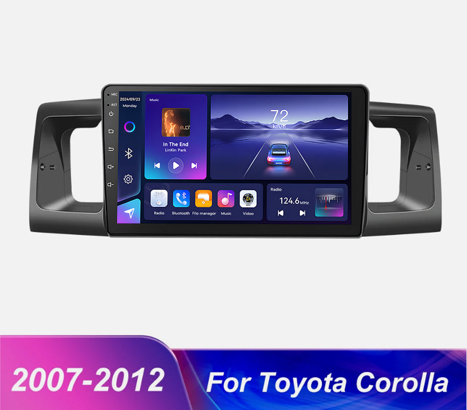 2Din Car Radio 9" Stereo Apple Carplay GPS Navigato For Toyota 2007-2012 Corolla