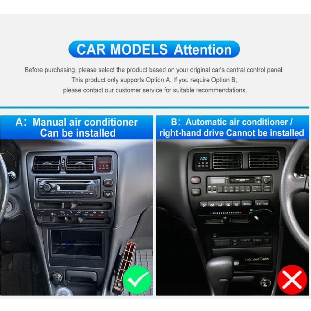 Navigator GPS 2Din Touchscreen Car Radio 9" Stereo For Toyota 1993-1997 Corolla