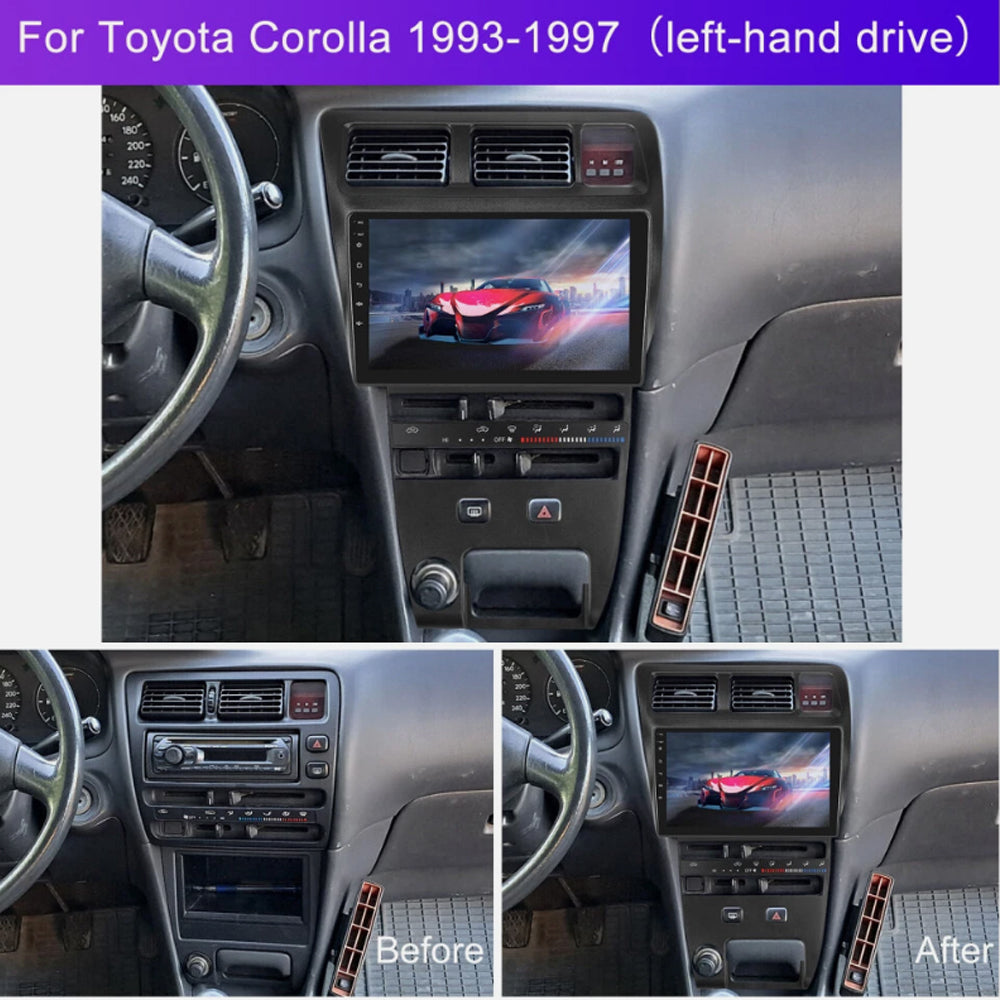 Navigator GPS 2Din Touchscreen Car Radio 9" Stereo For Toyota 1993-1997 Corolla