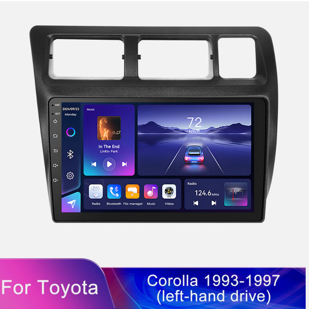 Navigator GPS 2Din Touchscreen Car Radio 9" Stereo For Toyota 1993-1997 Corolla